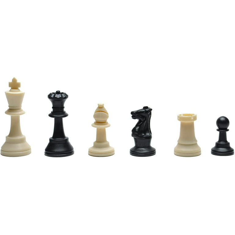 Combo of the Study Analysis Plastic Chess Pieces & Wooden Chess