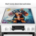 thumbnail image 3 of Silicone Stove Mat for Glass Top Stove, Gorgeous Spectacled Dachshund Electric Stove Cover Mat, 28 x 20 Inch Heat - Resistant Gas Gtove Burner Covers Glass Stove Top Protector, 3 of 4