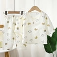 thumbnail image 2 of UAYOTSE Kids Neutral Sleepwear Set Lightweight Cozy Cute Allover Print Pajamas Long Sleeve Pullover Tee and Pants 2Pieces 12M-5T, 2 of 5