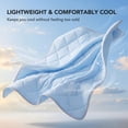 thumbnail image 3 of WISHEAD Cooling Blanket Queen Size, Cooling Comforter for Hot Sleepers, Double-Sided Lightweight Summer Bedding, Soft Breathable All-Season Quilt, (Light Blue, 90" x 90"), 3 of 8