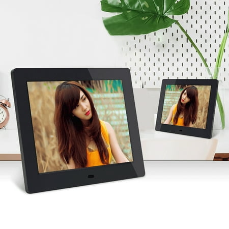 Image of RKSTN Digital Photo Frame 8-inch HD Digital Photo Frame Electronic Photo Album Calendar Clock Pictures Video Music Loop Playback Support Connected To The Computer Headphones speakers on Clearance