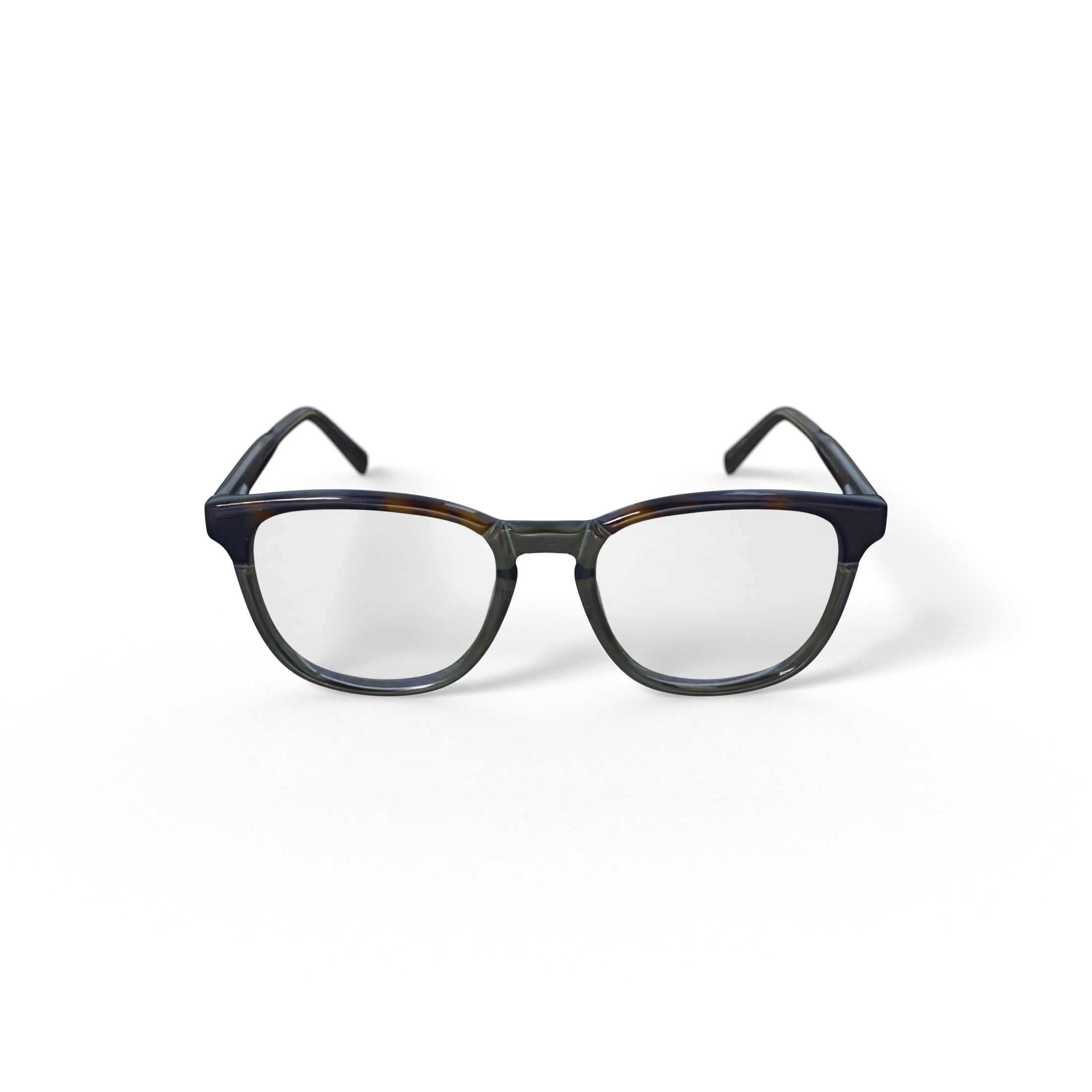 Bio Eyes Men's Ashton Square Prescription Eyeglasses with Case, Green Tortoise