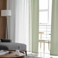 thumbnail image 4 of Sage Green Stripes, Sheer Curtains 96 Inches Long 2 Panels Set, Window Sheer Curtains for Living Room/Bedroom, Geometric Pure Solid Color Light Filtering Rod Pocket Curtain 52'' x 96'' x 2, 4 of 7