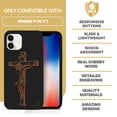 thumbnail image 7 of Case Yard Wooden Case for iPhone-11 Soft TPU Silicone cover Slim Fit Shockproof Wood Protective Phone Cover for Girls Boys Men and Women Supports Wireless Charging Jesus Cross Design, 7 of 7