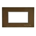 thumbnail image 1 of Placa Para Contacto Omega 3 Módulos Plástico Chocolate, 1 of 3
