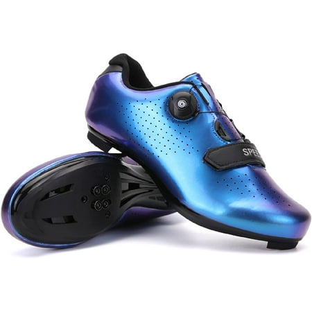 

Cycling Shoes Men Women Outdoor Sports Mountain Bike Sneakers Blue-the Bottom of the Road EU 40