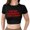 Black 0730*crop tops, variant on Womens Crop Short Sleeve Graphic T Shirts Trendy Crew Neck This Is What Look like Letter Printed Tops Ladies Summer Slim Fit Going out Tees Y2k Outfits White 0730*crop tops XS
