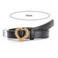 thumbnail image 6 of Xinyolin Heart Buckle Belt Faux Leather - Metal Heart Buckle Waistband for Lady, 6 of 8