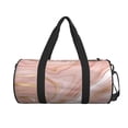 thumbnail image 2 of Gaeub Rose Gold Glitter Splatter Lightweight Travel Cylinder Bag Gym Tote Bag Sports Training Duffle Bag with Pockets and Straps, 2 of 8