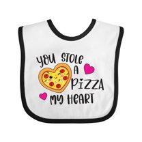 Inktastic Valentine's Day You Stole a Pizza of My Heart Boys or Girls Baby Bib
