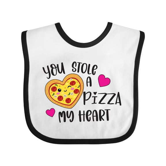 Inktastic Valentine's Day You Stole a Pizza of My Heart Boys or Girls Baby Bib