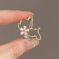 thumbnail image 3 of GKNET Gold Color Hollow Dog Brooch High-end Suit Brooch Pins Korean Style Cors_yi, 3 of 7