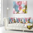 thumbnail image 2 of Designart Almond Tree Pink Flowers - Flower Throw Pillow - 18x18, 2 of 4
