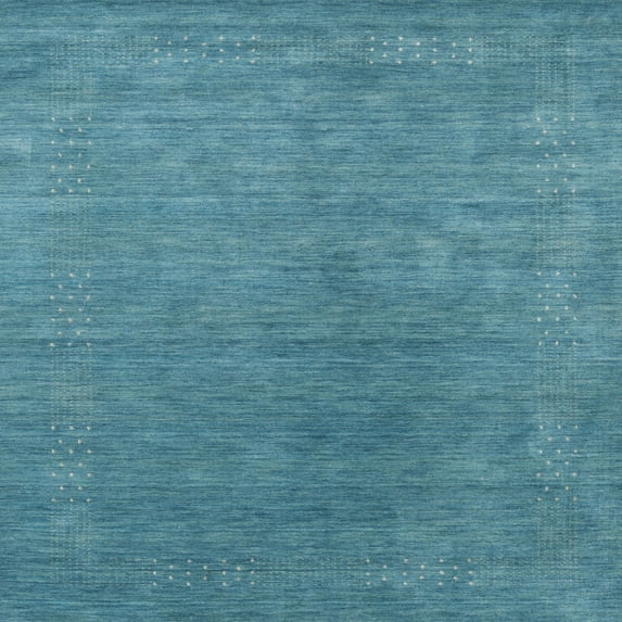 Ahgly Company Indoor Square Contemporary Blue Green Abstract Area Rugs, 4' Square