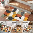 thumbnail image 6 of 2x3 Washable Entryway Rug, Mid-Century Modern Non-Slip Area Rug for Front Door Kitchen Bathroom, Abstract Geometric Semicircle Green Indoor Floor Mat for Home Decor, 6 of 9