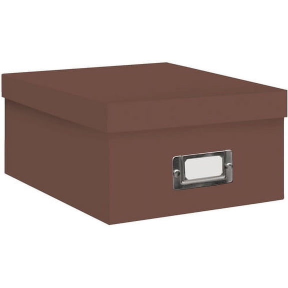 Dark-BROWN Archival STORAGE Photo Box by Pioneer - 4x6