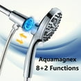thumbnail image 3 of Cabezal de Regadera Magnético de Alta Presión con 10 Configuraciones de Rociado: Lluvia Grande de 5 Pulgadas, Instalación Rápida y Fácil, Manguera Ajustable, Ahorro de Agua y Diseño Manos Libres, 3 of 10
