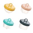 thumbnail image 2 of 4 Pieces Eggs Poacher Professional Small Size Kids Food Solid Color Appearance Home Shaping Tools Steamed Egg Mold Set Cooking Accessory Kitchen Accessories, 2 of 7