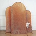 thumbnail image 5 of BalsaCircle 7 ft Fitted Metallic Spandex Round Top Wedding Arch Backdrop Stand Cover Party Events Decorations, 5 of 8