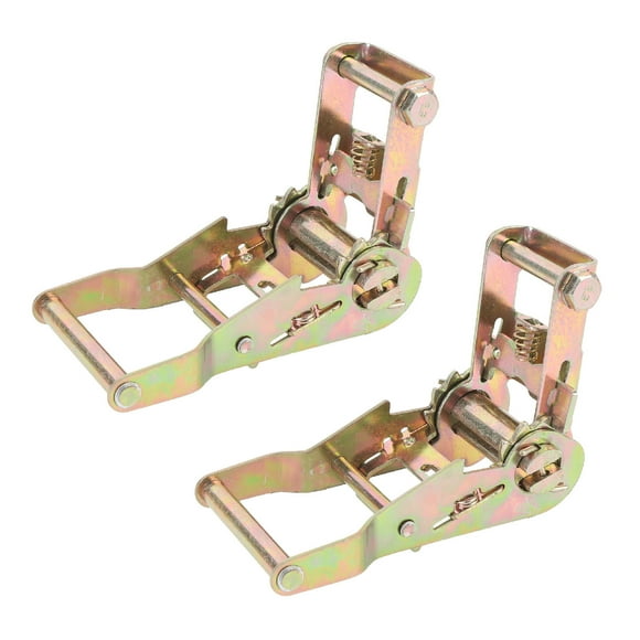 Tensioner 2PCS Ratchet Tie Down Buckle 1.5 Inch Carbon Steel 2500KGS Tensile Force Strapping Belt Ratchet Tensioner