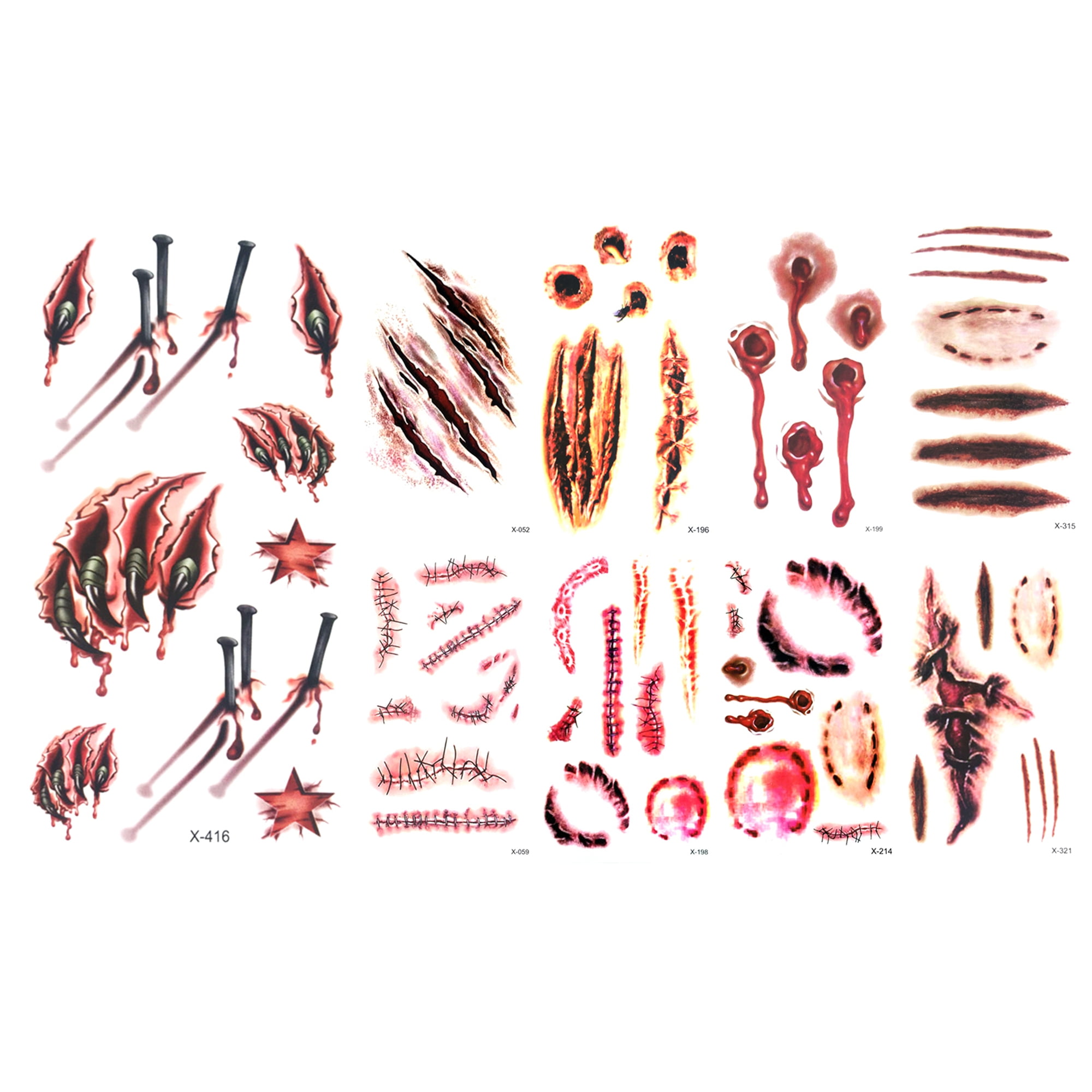 Tatuajes Halloween, 40 Hojas Temporales Tattoo Maquillaje, Pegatinas Boca Cicatrices Heridas Vampirina para Carnaval Makeup Cosplay Punk Fiesta Tatuajes Halloween, 40 Hojas Temporales Tattoo Maquillaje, Pegatinas Boca Cicatrices Heridas Vampirina para Carnaval Makeup Cosplay Punk Fiesta
