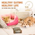thumbnail image 3 of Dog Slow Feeder Ceramic Bowls Set with Stand, Cute Paw Slow Feeding Food Bowl and Water Bowl for Small Breed, Ceramics Cat Dishes,Non Slip, Brithday Gifts, Grey, 3 of 9