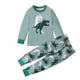 thumbnail image 1 of Odeerbi 1-9 Años Niños Niñas Pijamas de Algodón Otoño Long Johns Manga Larga Tops Pantalones Conjunto Suave Dinosaurio Imprimir Sleepwear Dos Piezas Pijama Set, 1 of 9