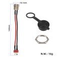 thumbnail image 2 of Charging Port Replacement Electric Scooter 3-Pin Charging Socket with 2-Wire Cable Dust Cover, 2 of 8