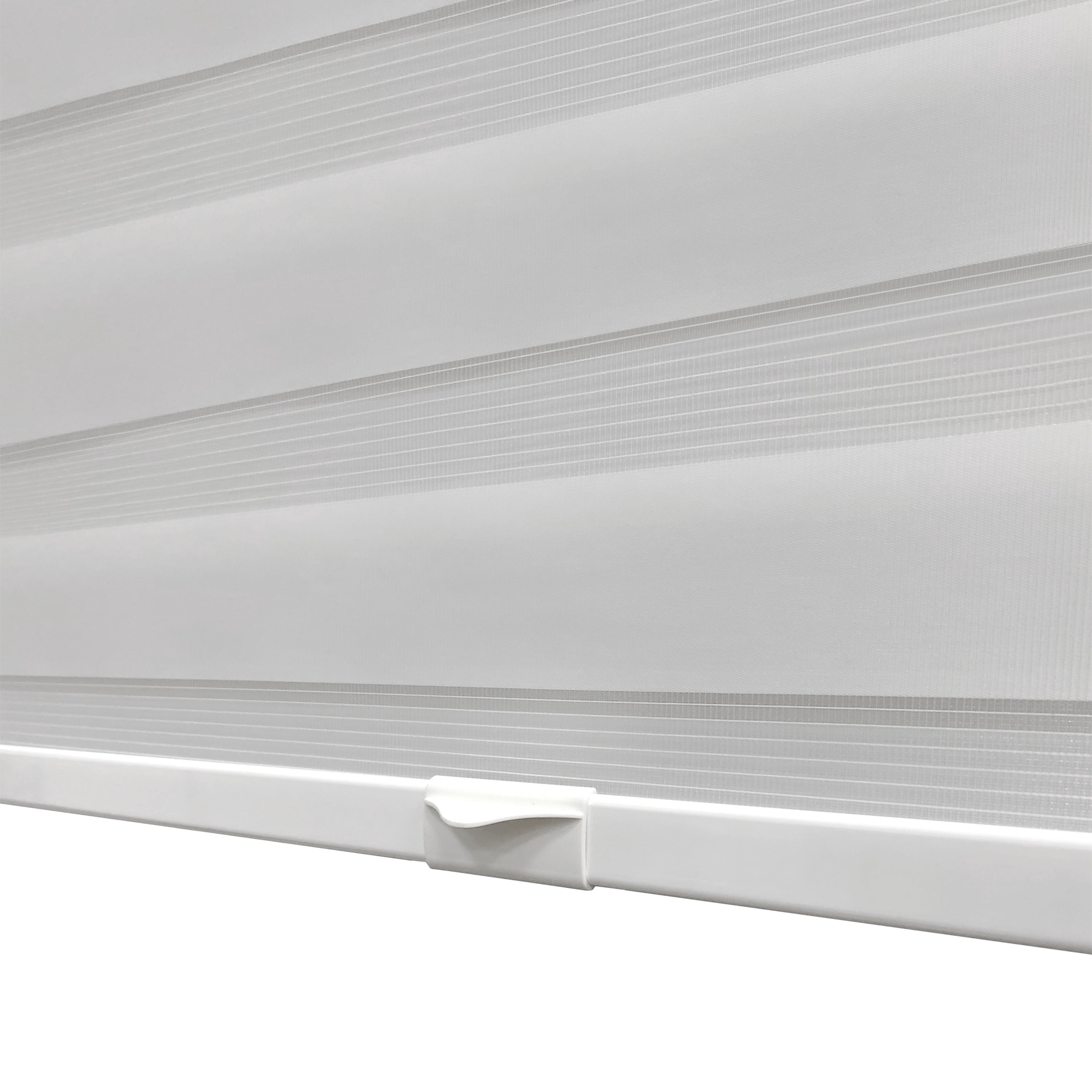 Lumi Light Filtering Cord-Free Zebra Blinds Fabric Roller White, 33"x35"