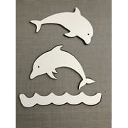 DCentral Jumping Dolphins in Water Flexible Screen Magnets; For NON-RETRACTABLE Screens, Multipurpose, Double - Sided, Helps to Stop Walking into screens,. Size W 5" x 4 Each Dolphin