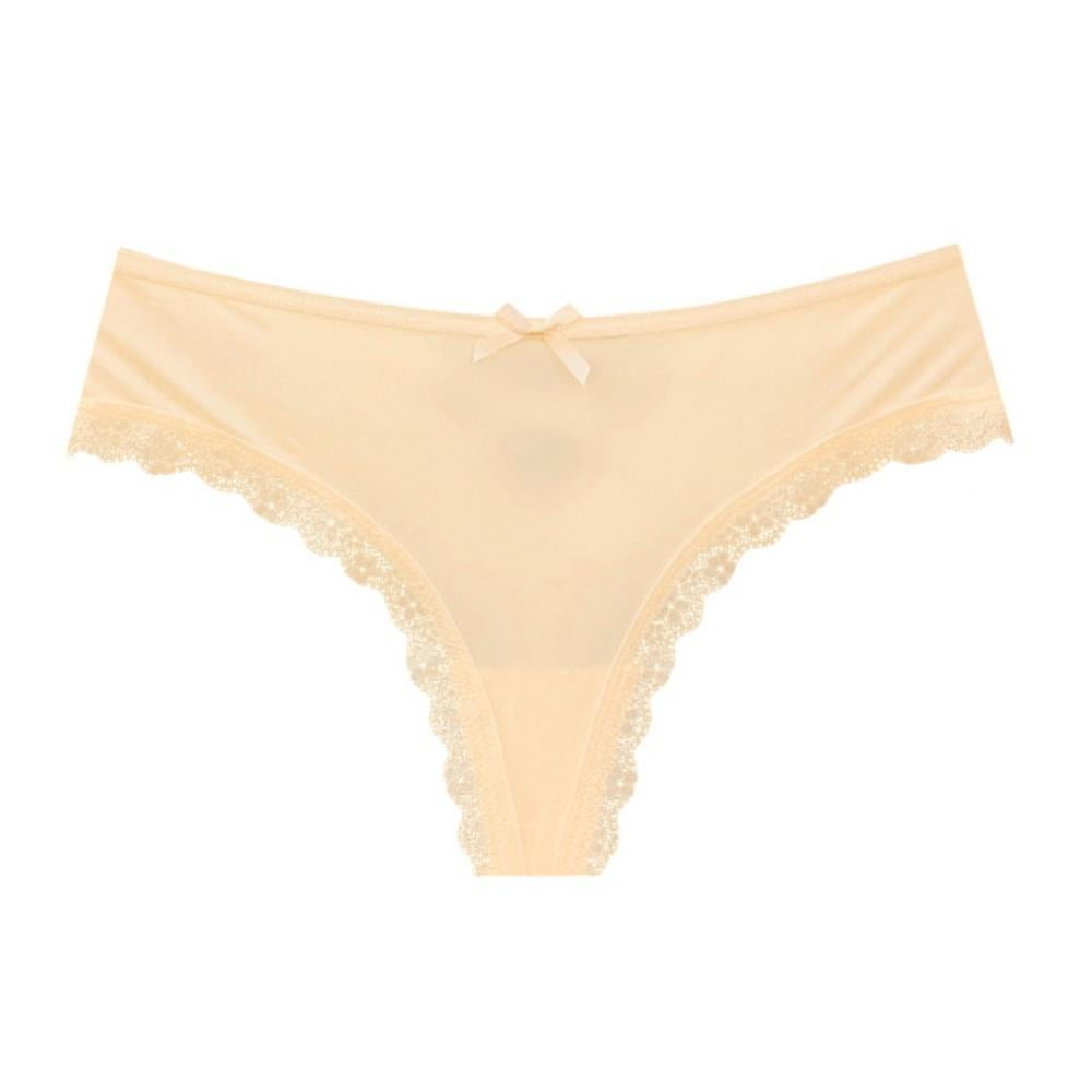 Final Clear Out Lace Trim Thongs For Women Low Rise Criss Cross