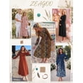 thumbnail image 6 of Zeagoo Fall Dresses for Women Long Sleeve Midi Dress Casual A Line Dresses Pleated Flare Dress with Pockets, 6 of 6