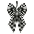 thumbnail image 2 of Xmas Plaid Bows,Christmas Tree Topper Bow,1PCS 9.89" Large Bow for Decor,Birthday Party Backdrop,Hanging Decor for Christmas Room Backdrop Wedding Party Coquette Room Decorations(Black), 2 of 9