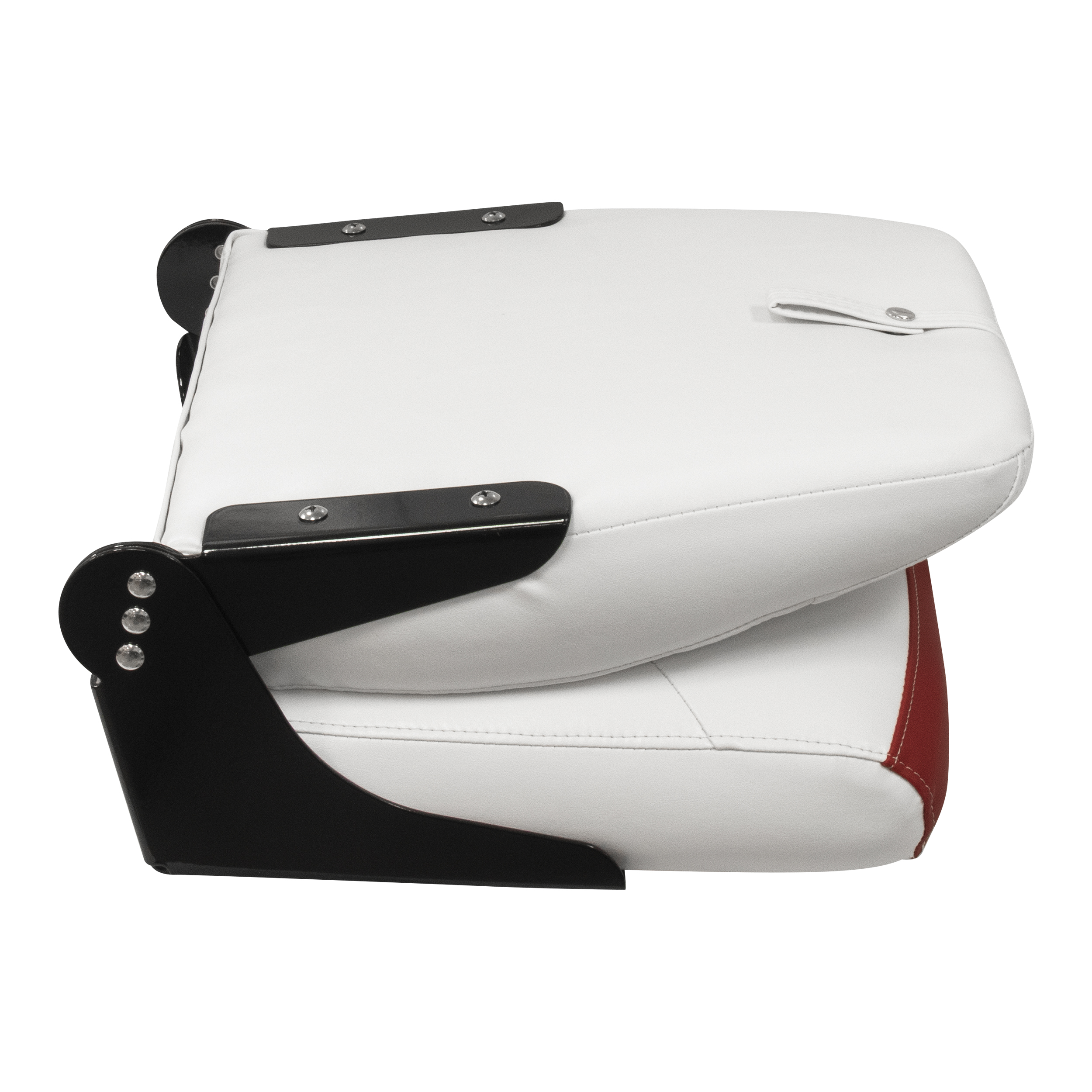Wise DLX1461-1906 DLX Series Pontoon High Back Seat - White / Crimson Red
