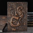 thumbnail image 5 of Embossed Leather Notebook A5 Notepad Planner for Women Men Journaling Writing, 5 of 16