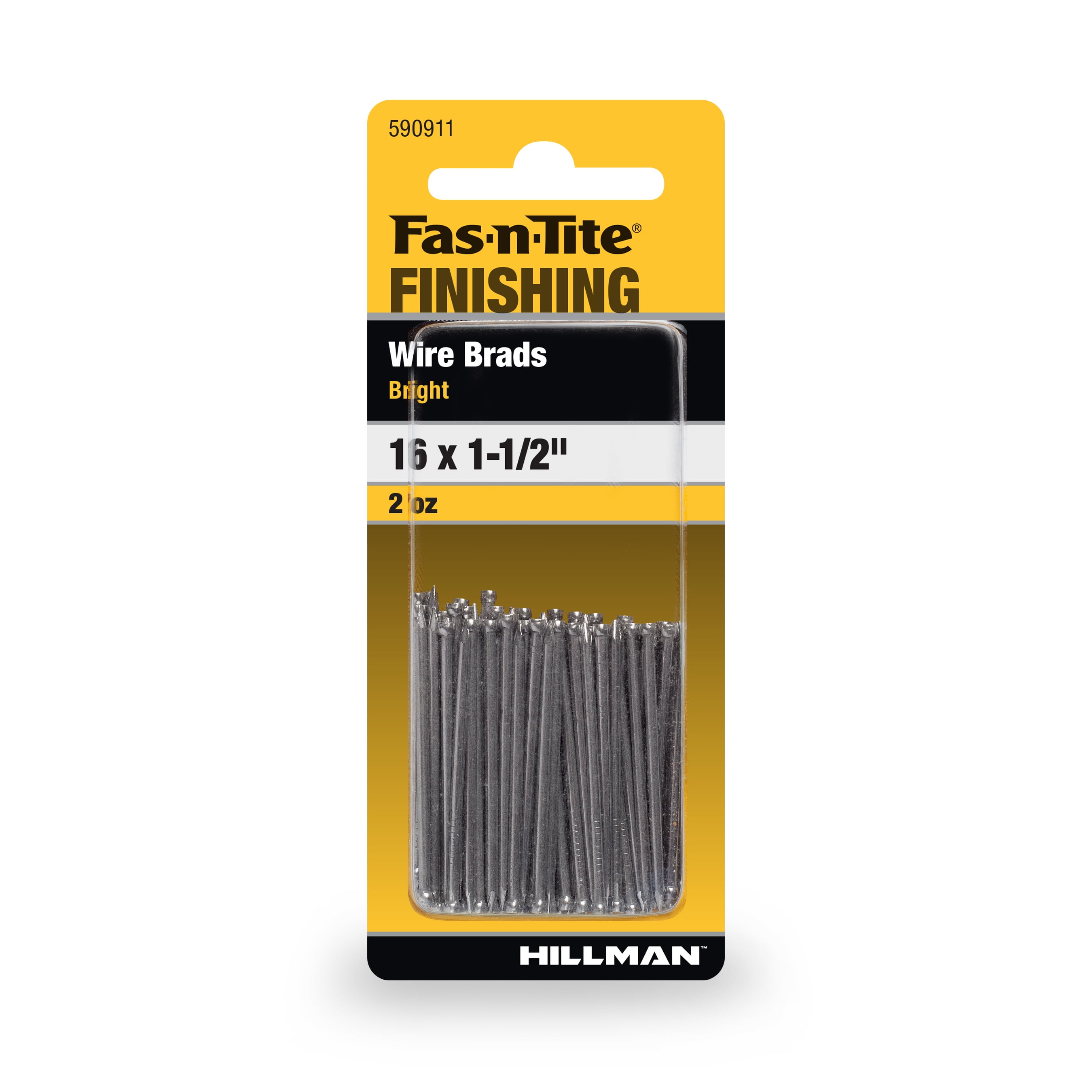 (4 pack) Fas-n-tite Bright Wire Finishing Nails, 16 x 1-1/2", Steel, Silver, Interior Nails