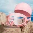 thumbnail image 4 of Nkmbld Large Frame Swimming Goggles with Cap, HD No-leak Swimming Goggles Snorkel Diving Mask for Boys Girls, Pink, 4 of 9