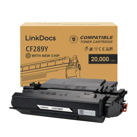 LinkDocs 89Y Toner Cartridge Compatible for HP CF289Y 89Y Black Toner Cartridge (with New Chip) used with HP Laserjet Enterprise M507n M507dn M507x MFP M528dn M528f M528c M528z M528 Series Printer