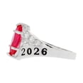 thumbnail image 3 of JackAni 14k Gold Simulated Ruby July Birthstone 2026 Class Graduation Ring - Size 6.00, 3 of 5