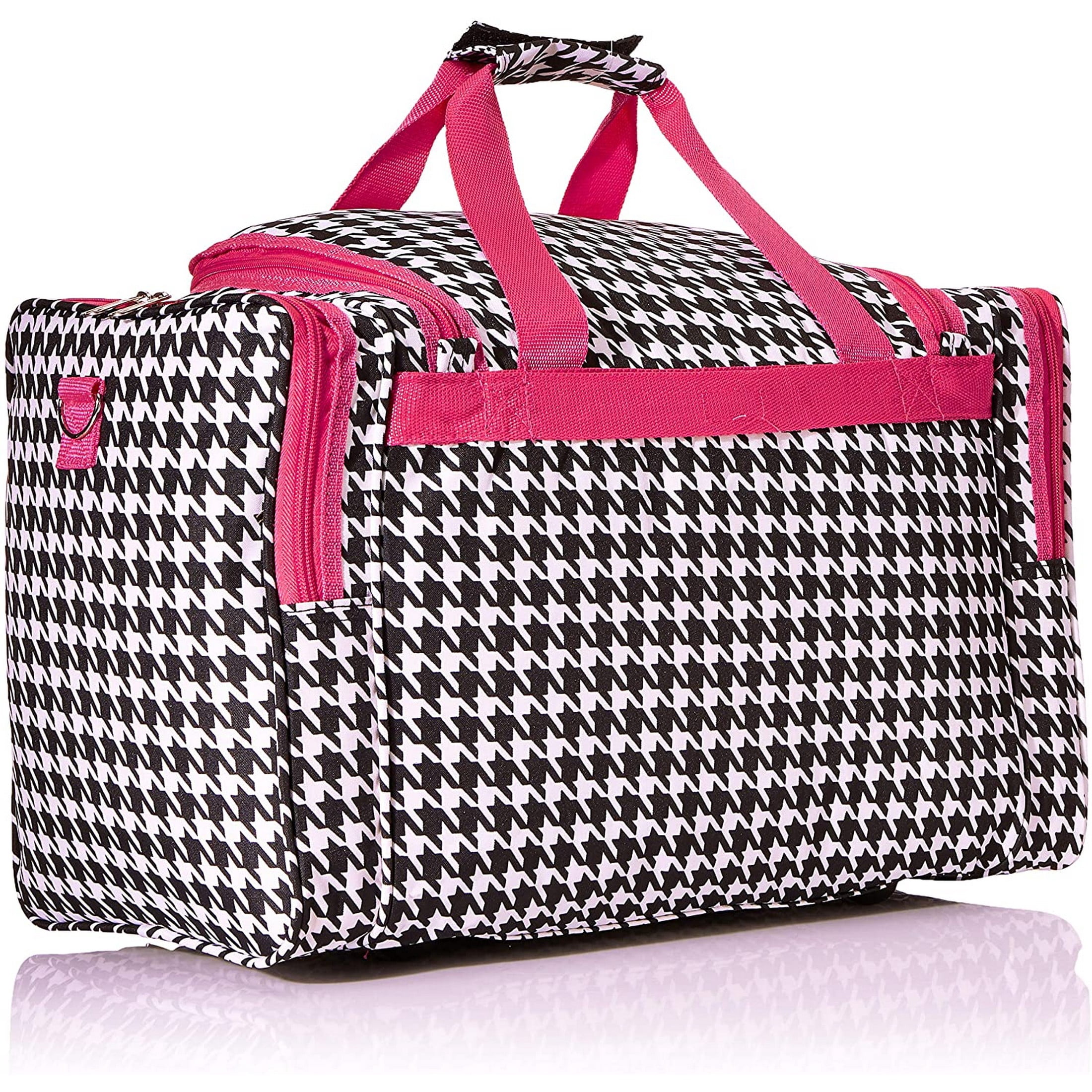 CalBags Fashion Prints, Fuchsia Trim Houndstooth