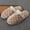 2Brown, variant on 2 Pairs All Season Plush Closed Toe Slippers, Non Slip Indoor House Shoes for Bedroom, Hotel, Wedding and Travel Use