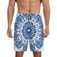 thumbnail image 1 of Fotbe Blue Watercolor Pantalones Cortos de Pijama para Hombre, Ropa de Dormir, Pantalones de Pijama Cortos para Hombre-Large, 1 of 6