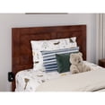thumbnail image 4 of Twin Bed Frame with Footboard - Walnut Wood Platform Bed - Modern Farmhouse Style, 4 of 6