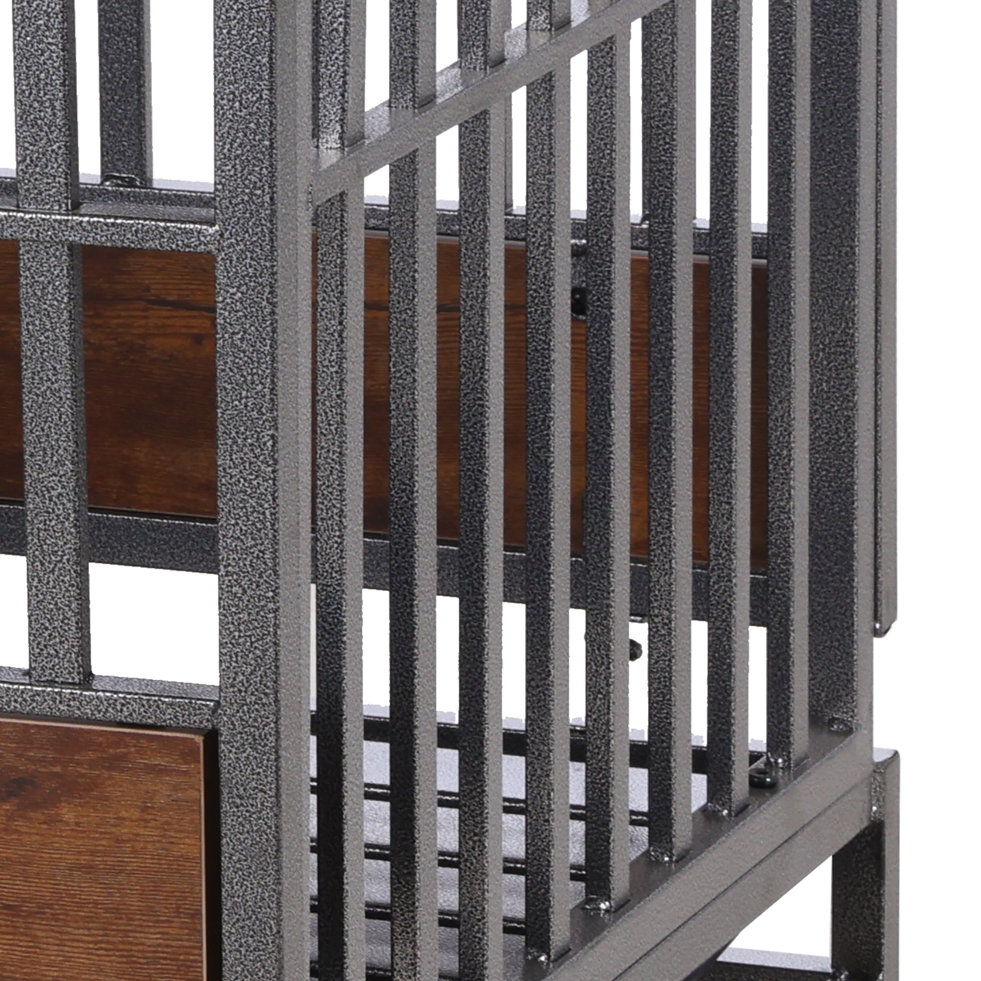 Pefilos 32in Heavy Duty Dog Crate, Furniture Style Dog Cage with Removable Trays and Wheels for High Anxiety Dogs, Brown Pefilos 32in Heavy Duty Dog Crate, Furniture Style Dog Cage with Removable Trays and Wheels for High Anxiety Dogs, Brown