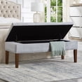 thumbnail image 4 of 48" Tufted Bench with Storage in Soft Velvet Espresso Sturdy Construction Stylish Seating with Internal Storage, 4 of 7