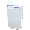 thumbnail image 2 of HUGFEGWE Rice Storage Container, Plastic Rice Dispenser Bin with Measuring Cup, Airtight Grain Dispenser with Claer Scale, Clear Kitchen Food Dispenser for Rice, Beans, Grains, Small Dry CA919-108020, 2 of 9