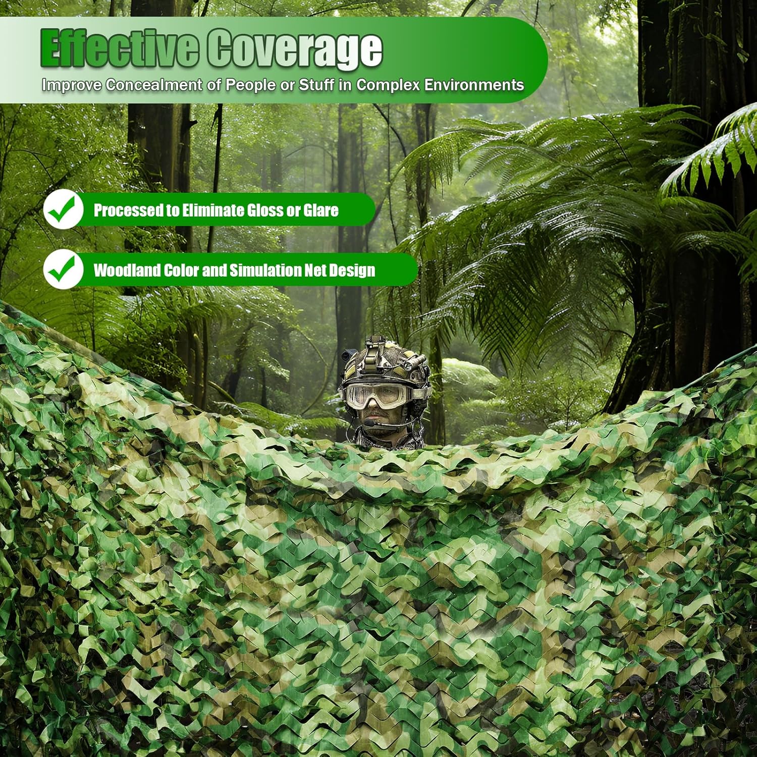 Miumaeov Camouflage Netting,19.69*26.25ftWoodland Camo Netting Camping Military Hunting Camouflage for Car-Covering Bird Watching