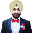 thumbnail image 1 of eloria Sikh Turban Cotton Voile Pride of Sikh Turban Punjabi Patka Pagri Dastar Fabric Cream, 1 of 2