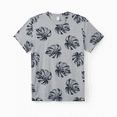 thumbnail image 2 of PatPat Family Matching Leaf Print Tee or Strap Dress Cotton Grey Set, 2 of 6