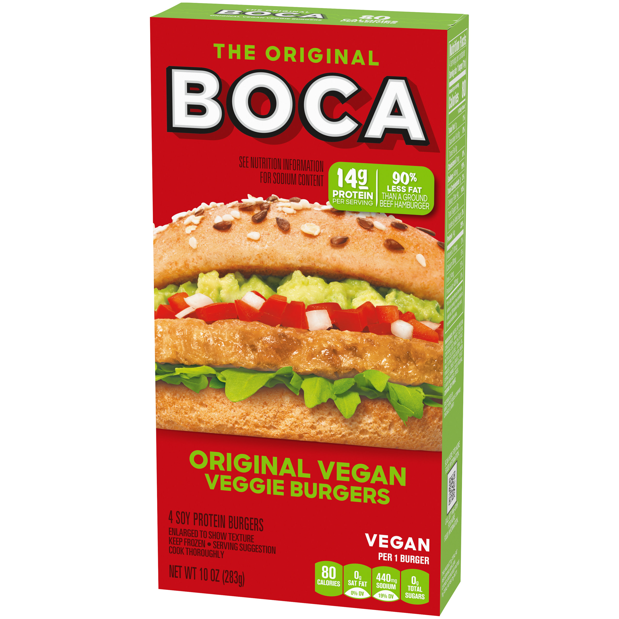 BOCA Original Vegan Veggie Burgers, 4 ct Box - image 12 of 16
